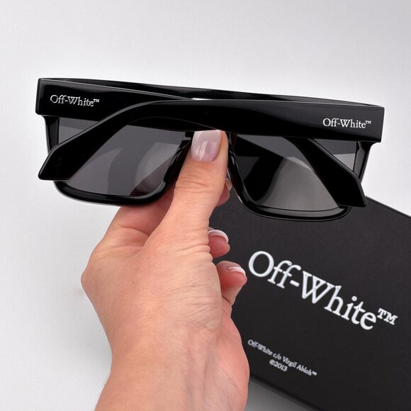 Off-White SPRINGFIELD Men Sunglasses Black Square Grey  Model OERI133 1007 - Picture 2 of 13